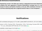 J&K NEET UG Counselling 2023: Apply from July 19 (kbopee.gov.in)