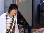 BTS Jungkook on the sets of his song Seven. BTS Jungkook on the sets of his song Seven.