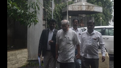 Ambedkar (seconf from left) said there is a need to summon and examine key individuals, including Fadnavis to probe lapses during the investigation of the Bhima Koregaon case. (SHANKAR NARAYAN/ HT PHOTO) Ambedkar (seconf from left) said there is a need to summon and examine key individuals, including Fadnavis to probe lapses during the investigation of the Bhima Koregaon case. (SHANKAR NARAYAN/ HT PHOTO)