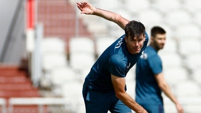 England's James Anderson during practice (Action Images via Reuters)