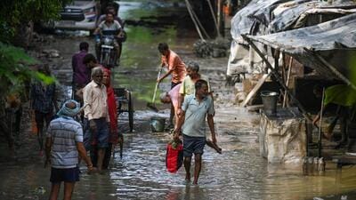 DJB’s three plants — Okhla, Wazirabad and Chandrawal — were closed on Thursday morning after the Yamuna breached the danger level and inundated parts of the city. (Sanchit Khanna/HT) DJB’s three plants — Okhla, Wazirabad and Chandrawal — were closed on Thursday morning after the Yamuna breached the danger level and inundated parts of the city. (Sanchit Khanna/HT)