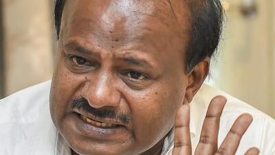 Karnataka minister congratulated HD Kumaraswamy for being unofficially appointed as the Leader of Opposition (PTI) Karnataka minister congratulated HD Kumaraswamy for being unofficially appointed as the Leader of Opposition (PTI)
