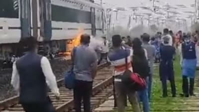 The battery box is located quite far away from the passenger area under the coach, the official added. (PTI) The battery box is located quite far away from the passenger area under the coach, the official added. (PTI)