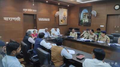 Review meeting for G20 preparations held in Varanasi on Monday. (HT Photo)