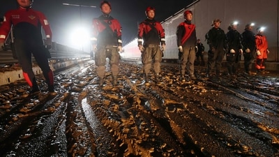 “We all need to take this situation seriously and mobilize all available resources, including the military and police, and especially those on the ground to ensure that rescue efforts are carried out swiftly,” Yoon said. (AFP) “We all need to take this situation seriously and mobilize all available resources, including the military and police, and especially those on the ground to ensure that rescue efforts are carried out swiftly,” Yoon said. (AFP)