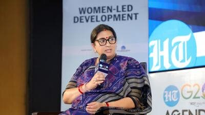 Union minister for women and child development Smriti Irani at the HT eveni (HT Photo)