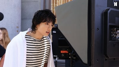 BTS Jungkook on the sets of his song Seven. BTS Jungkook on the sets of his song Seven.