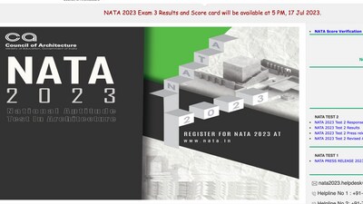 NATA 2023 test 3 result releasing today (nata.in) NATA 2023 test 3 result releasing today (nata.in)