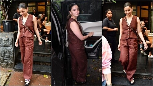 Alia Bhatt in a chic waistcoat fit for summers. Alia Bhatt in a chic waistcoat fit for summers.