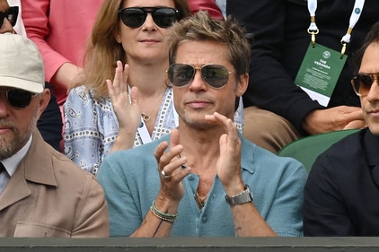 Brad Pitt during the Wimbledon final (AFP) Brad Pitt during the Wimbledon final (AFP)