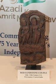 Red Sandstone couple artifact Red Sandstone couple artifact