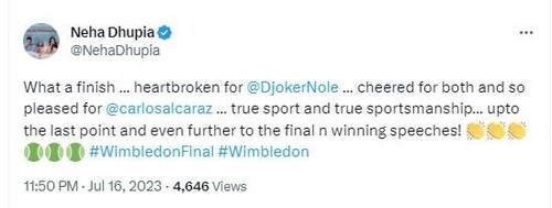 Neha also talked about the match.