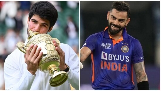 Wimbledon 2023 winner Carlos Alcaraz and talismanic cricketer Virat Kohli