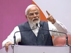 Prime Minister Narendra Modi addresses the National Democratic Alliance (NDA) leaders meeting, in New Delhi on Tuesday. Prime Minister Narendra Modi addresses the National Democratic Alliance (NDA) leaders meeting, in New Delhi on Tuesday.