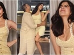 Janhvi Kapoor posts goofy pictures in a sizzling mini dress and a dance video with her team. Janhvi Kapoor posts goofy pictures in a sizzling mini dress and a dance video with her team.