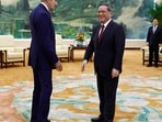 US Climate Envoy John Kerry (L) and China's Premier Li Qiang attend a meeting at the Great Hall of the People in Beijing on July 18, 2023. (AFP) US Climate Envoy John Kerry (L) and China's Premier Li Qiang attend a meeting at the Great Hall of the People in Beijing on July 18, 2023. (AFP)
