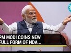 PM MODI COINS NEW FULL FORM OF NDA... PM MODI COINS NEW FULL FORM OF NDA...