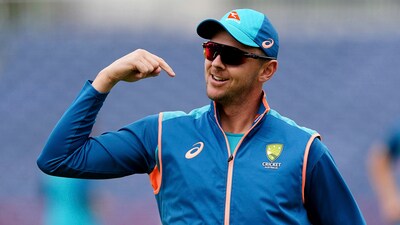 Australia's Josh Hazlewood during a nets session at Emirates Old Trafford, Manchester, England, Monday (AP) Australia's Josh Hazlewood during a nets session at Emirates Old Trafford, Manchester, England, Monday (AP)