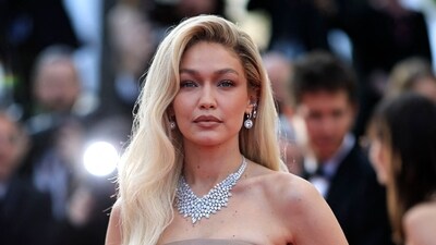 Gigi Hadid arrives for the screening of the film "Firebrand" during the 76th edition of the Cannes Film Festival in Cannes, southern France, on May 21, 2023 (Photo by Valery HACHE / AFP) (AFP) Gigi Hadid arrives for the screening of the film "Firebrand" during the 76th edition of the Cannes Film Festival in Cannes, southern France, on May 21, 2023 (Photo by Valery HACHE / AFP) (AFP)