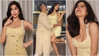 Janhvi Kapoor posts goofy pictures in a sizzling mini dress and a dance video with her team. (Instagram) Janhvi Kapoor posts goofy pictures in a sizzling mini dress and a dance video with her team. (Instagram)