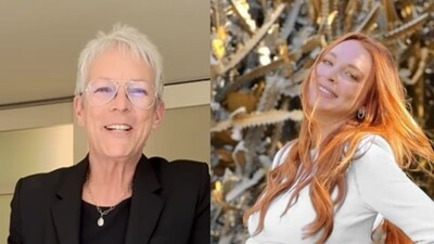 Jamie Lee Curtis is elated after her onscreen daughter Lindsay Lohan welcomed a baby boy (jamieleecurtis/Instagram) Jamie Lee Curtis is elated after her onscreen daughter Lindsay Lohan welcomed a baby boy (jamieleecurtis/Instagram)