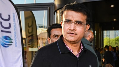 Former BCCI president Sourav Ganguly was at Eden Gardens on Monday (PTI) Former BCCI president Sourav Ganguly was at Eden Gardens on Monday (PTI)