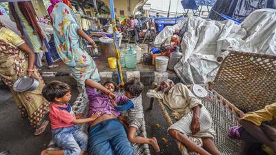 People in a makeshift tent at the Mayur Vihar camp, in New Delhi on Tuesday. (Raj K Raj/HT) People in a makeshift tent at the Mayur Vihar camp, in New Delhi on Tuesday. (Raj K Raj/HT)