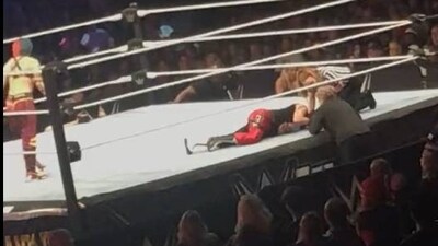 Screengrab of the injury incident (WWE)