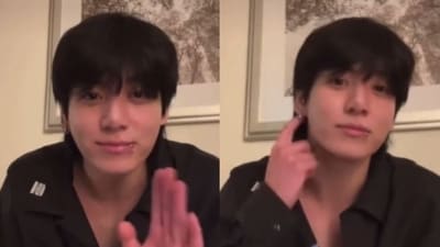BTS' Jungkook during a live session. BTS' Jungkook during a live session.