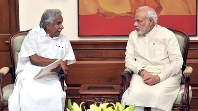 Prime Minister Narendra Modi and Congress veteran and former Kerala chief minister Oommen Chandy Prime Minister Narendra Modi and Congress veteran and former Kerala chief minister Oommen Chandy