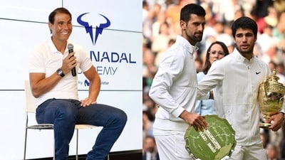 Carlos Alcaraz became the second Spaniard in Open Era to lift the grass court Major after Rafael Nadal (2008 and 2010) Carlos Alcaraz became the second Spaniard in Open Era to lift the grass court Major after Rafael Nadal (2008 and 2010)