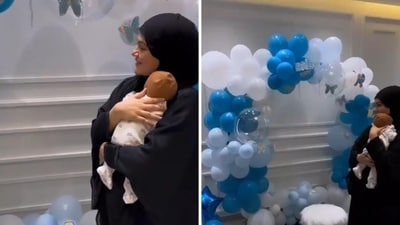 Sana Khan, carrying her baby in her arms, shared the decorations at home in her new Instagram post. Sana Khan, carrying her baby in her arms, shared the decorations at home in her new Instagram post.