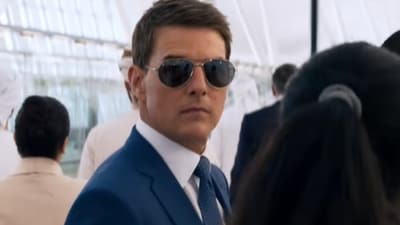 Tom Cruise in a still from Mission Impossible Dead Reckoning Part One. Tom Cruise in a still from Mission Impossible Dead Reckoning Part One.