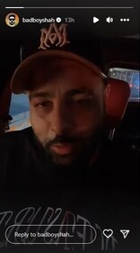 Badshah posted a video as he sat in his car. Badshah posted a video as he sat in his car.