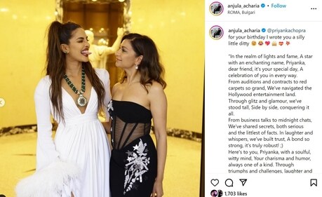 Anjula's post for Priyanka Chopra. Anjula's post for Priyanka Chopra.