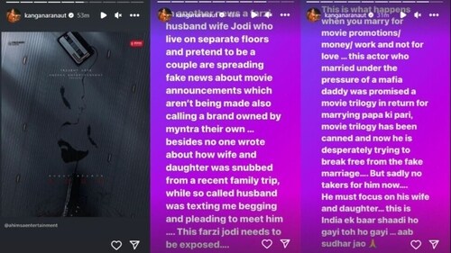 Kangana wrote notes on Instagram.
