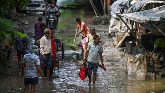 Delhi Chief Minister Arvind Kejriwal said that The Wazirabad water treatment plant, where operations were hit due to the inundation of a pump house, has also started working at full capacity.&nbsp;(HT Photo/Sanchit Khanna)