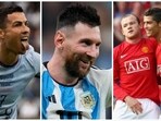 Ex-Man United stars Rooney and Ronaldo played together against Messi’s Barcelona in two Champions League finals