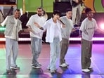South Korean singer Jung Kook, center, from the K-pop band BTS performs solo on ABC's "Good Morning America" at Rumsey Playfield/SummerStage on Friday, July 14, 2023, in New York. (Photo by Evan Agostini/Invision/AP) South Korean singer Jung Kook, center, from the K-pop band BTS performs solo on ABC's "Good Morning America" at Rumsey Playfield/SummerStage on Friday, July 14, 2023, in New York. (Photo by Evan Agostini/Invision/AP)