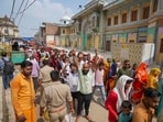 Ayodhya: Devotees visit at the Shri Ram Janmbhoomi Teerth, in Ayodhya, 