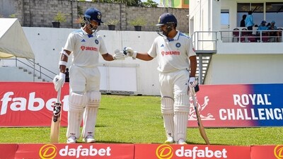 India's Rohit Sharma and Yashasvi Jaiswal during Day 2 of the 1st Test match against West Indies (BCCI Twitter) India's Rohit Sharma and Yashasvi Jaiswal during Day 2 of the 1st Test match against West Indies (BCCI Twitter)