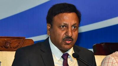 Chief election commissioner Rajiv Kumar during a public hearing on the Assam delimitation draft (PTI) Chief election commissioner Rajiv Kumar during a public hearing on the Assam delimitation draft (PTI)