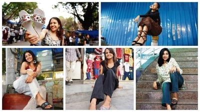 Delhi University students took on the challenge to find the perfect pair of footwear in Delhi’s markets, within ₹100. (Photos: Gokul VS/HT) Delhi University students took on the challenge to find the perfect pair of footwear in Delhi’s markets, within ₹100. (Photos: Gokul VS/HT)
