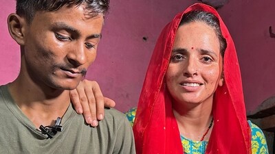 Sachin Meena (L) and Seema Haider at their residence in Rabupura village, about 90 km from New Delhi. (AFP) Sachin Meena (L) and Seema Haider at their residence in Rabupura village, about 90 km from New Delhi. (AFP)