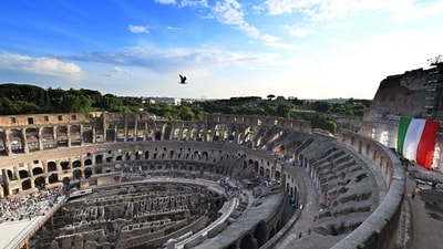 Colosseum Vandalised: A view from the newly opened third level of the Colosseum. (AFP) Colosseum Vandalised: A view from the newly opened third level of the Colosseum. (AFP)