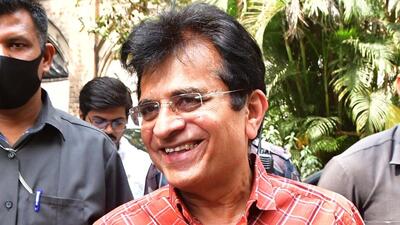 Mumbai, India - March 23, 2022: BJP leader Kirit Somaiya arrives at Killa Court to file a complaint against Lifeline Hospital Management Services, in Mumbai, India, on Wednesday, March 23, 2022. (Photo by Bhushan Koyande/HT Photo) (HT PHOTO)