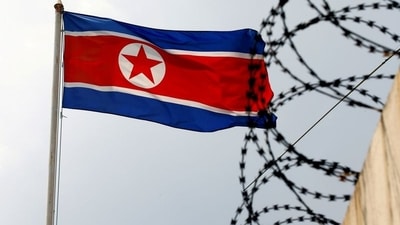 A North Korea flag. (Reuters)