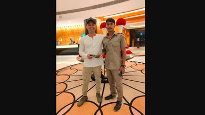 The image shows the honest driver who returned a passenger's phone in Delhi. (Twitter/@IamShajanSamuel) The image shows the honest driver who returned a passenger's phone in Delhi. (Twitter/@IamShajanSamuel)