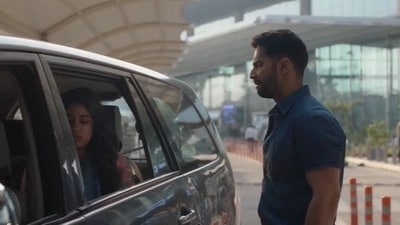 Janhvi Kapoor and Varun Dhawan in a still from Bawaal. Janhvi Kapoor and Varun Dhawan in a still from Bawaal.
