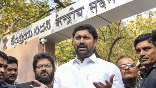 Hyderabad: The SC on Tuesday refused to pass any order against the Telangana high court’s verdict on May 31, granting anticipatory bail to YSR Congress party MP Y S Avinash Reddy (PTI)
